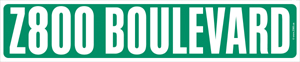 Z800 BOULEVARD street sign